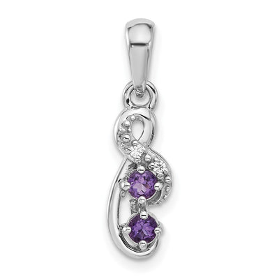 Sterling silver cubic zirconia pendant