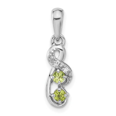Sterling silver cubic zirconia pendant