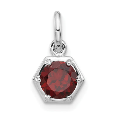 Sterling silver garnet pendant