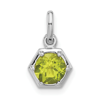 Sterling silver peridot pendant