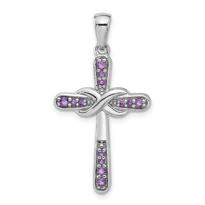 Sterling silver amethyst infinity pendant