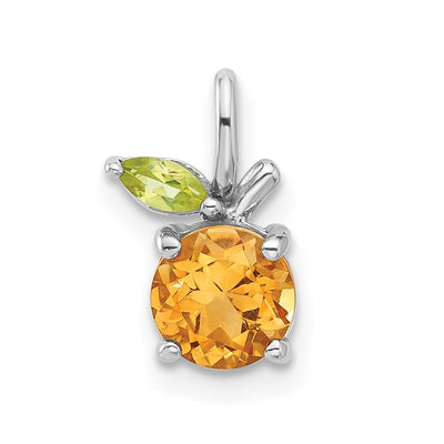 Sterling silver peridot pendant