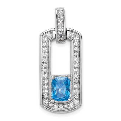 Sterling silver cubic zirconia pendant