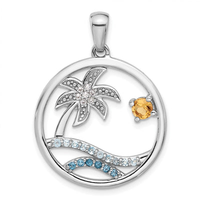 Sterling silver tree pendant