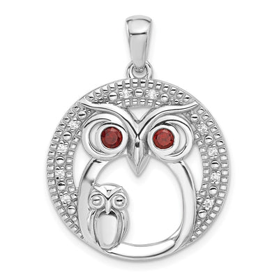 Sterling silver cubic zirconia pendant
