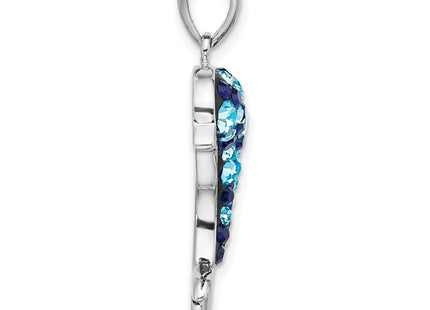 Sterling silver crystal pendant, alternate view