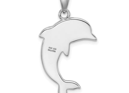 Sterling silver crystal pendant, another view