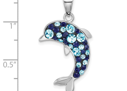 Sterling silver crystal pendant, further view