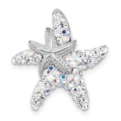 Sterling silver crystal starfish chain