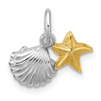 Sterling silver starfish pendant