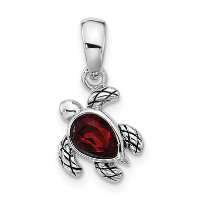 Sterling silver crystal birthstone pendant