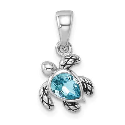 Sterling silver crystal pendant