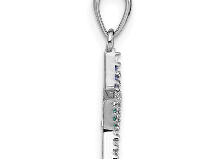 Sterling silver star drop earrings, alternate view