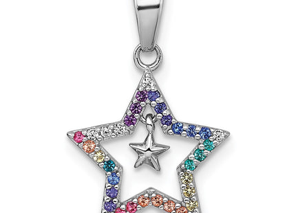 Sterling silver star drop earrings