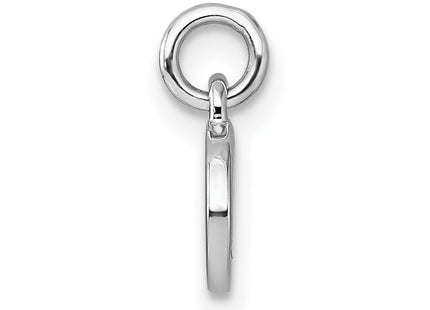 Sterling Silver Rhodium-plated Polished Whale Pendant (Style QP5985)