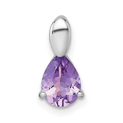 Sterling silver amethyst teardrop chain