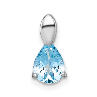 Sterling silver blue topaz teardrop chain