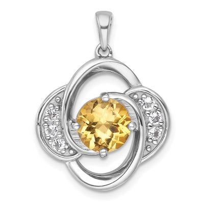 Sterling silver citrine pendant
