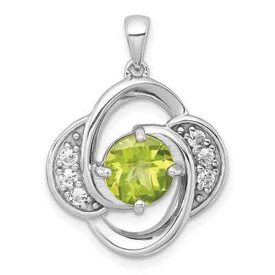Sterling silver peridot pendant