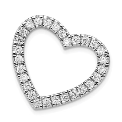 Sterling silver cubic zirconia heart pendant
