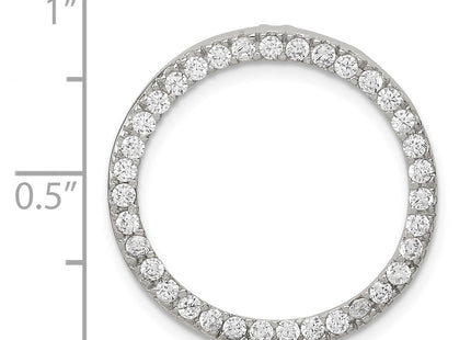 Sterling silver cubic zirconia pendant, another view