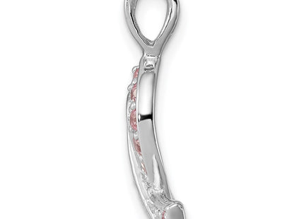 Sterling silver cubic zirconia pendant, alternate view
