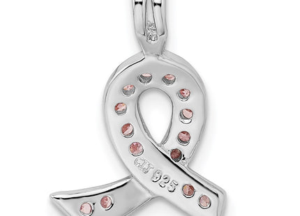 Sterling silver cubic zirconia pendant, further view
