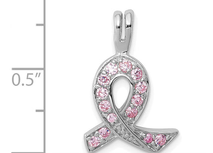 Sterling silver cubic zirconia pendant, another view