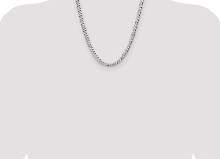 Sterling Silver Flat D/C Pave Curb Chain (Style QPCB140-22)