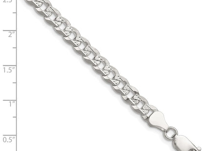 Sterling Silver Flat D/C Pave Curb Chain (Style QPCB140-8)