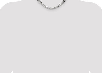 Sterling Silver Flat D/C Pave Curb Chain (Style QPCB160-16)