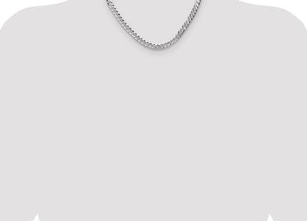 Sterling Silver Flat D/C Pave Curb Chain (Style QPCB160-18)