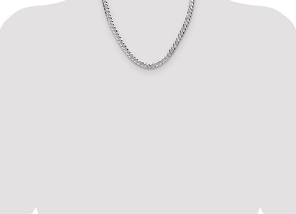Sterling Silver Flat D/C Pave Curb Chain (Style QPCB160-20)