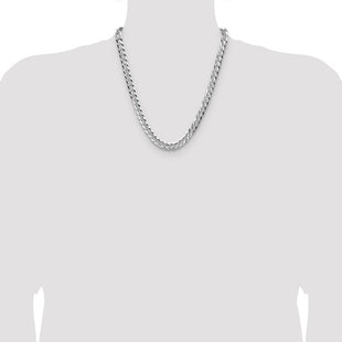 Sterling Silver Flat D/C Pave Curb Chain (Style QPCB180-22)