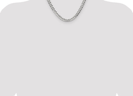 Sterling Silver Flat D/C Pave Curb Chain (Style QPCB200-18)
