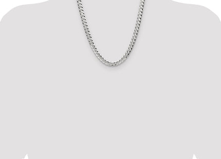 Sterling Silver Flat D/C Pave Curb Chain (Style QPCB200-22)