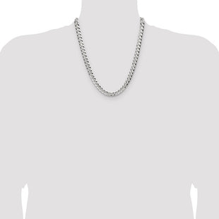 Sterling Silver Flat D/C Pave Curb Chain (Style QPCB200-22)