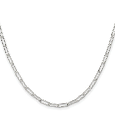 Sterling Silver Polished Paperclip Chain, 16 x 3.15mm