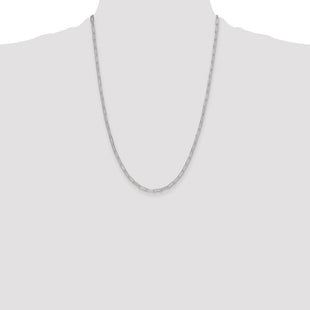 Sterling Silver Polished Paperclip Chain (Style QPCL080-24)