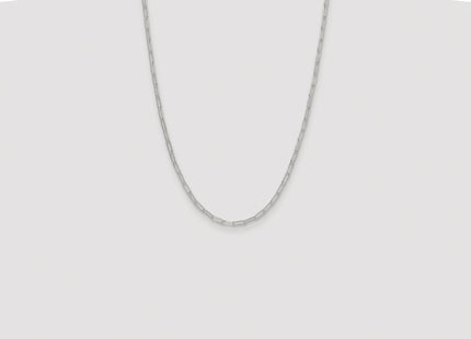 Sterling Silver Rhodium-plated Polished Paperclip Chain, 24 x 3.15mm