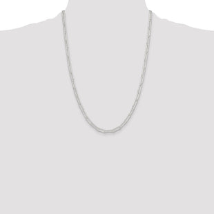 Sterling Silver Polished Paperclip Chain