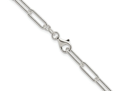 Sterling Silver Rhodium-plated Polished Paperclip Chain, 16 x 4.5mm