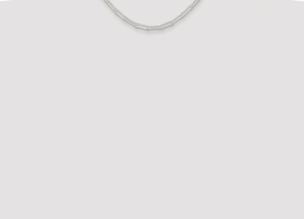 Sterling Silver Rhodium-plated Polished Paperclip Chain, 16 x 4.5mm