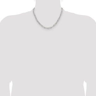 Sterling Silver Polished Paperclip Chain (Style QPCL150-18)