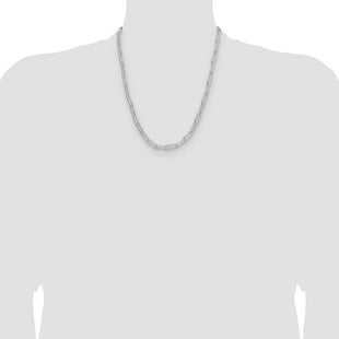 Sterling Silver Polished Paperclip Chain (Style QPCL150-22)