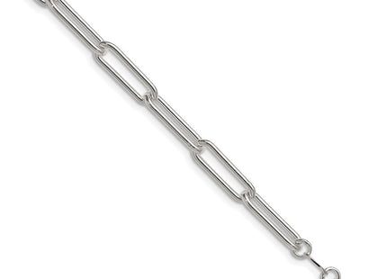 Sterling Silver Polished Paperclip Bracelet