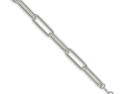 Sterling Silver Polished Paperclip Chain (Style QPCL180-8)