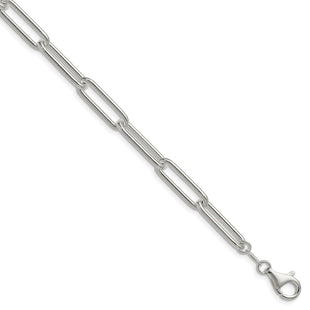 Sterling Silver Polished Paperclip Chain (Style QPCL180-8)