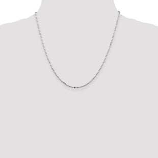 Sterling Silver Fancy Beaded Chain (Style QPE12-20)
