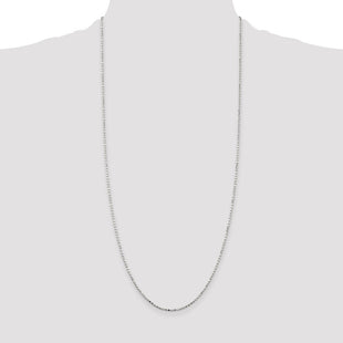 Sterling Silver Fancy Beaded Chain (Style QPE12-30)